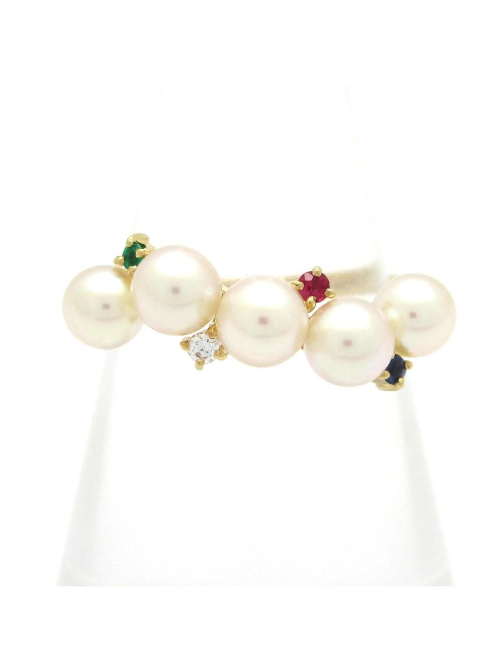Tasaki 18K Yellow Gold Pearl Diamond #343314T94B